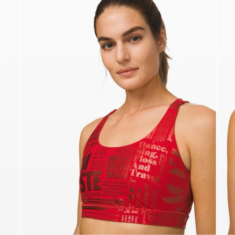 23. Lululemon Energy Bra *Manifesto
20YR Manifesto Foil Dark Red